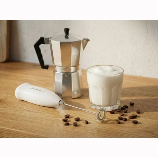 Ručný napeňovač mlieka Esperanza LATTE – biely