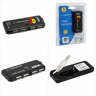 USB hub Esperanza so 4 portmi USB 2.0