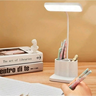 Stolná LED lampa s organizérom na písací stôl