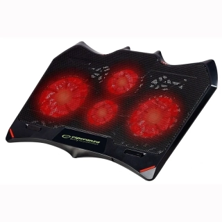 Chladiaca podložka pod notebook Esperanza BURAN LED so 4 ventilátormi