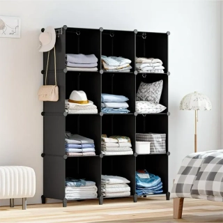 Modulárna skriňa HÖGLER ELEGANCE 12 modulov 92 x 129 x 32 cm čierna
