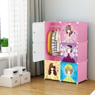 Modulárna skriňa PLAYJOY 12 modulov 109 x 144 x 37 cm ružová