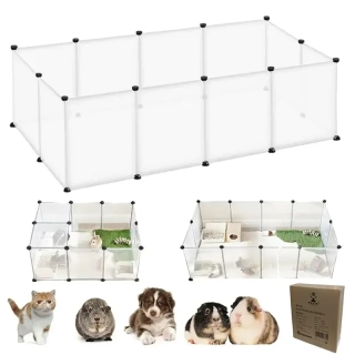 Modulárna ohrádka pre zvieratá NUXIE PREMIUM 12 dielov 74 x 204 x 144 cm