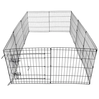 Modulárna kovová ohrádka pre psa a mačku NUXIE PREMIUM 10 panelov 60 × 60 cm