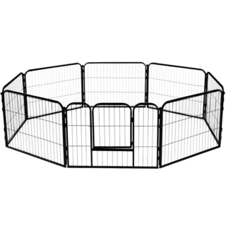 Modulárna kovová ohrádka pre psa a zvieratá NUXIE PREMIUM 8 panelov 100 × 80 cm