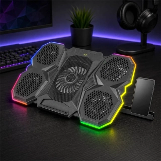 Chladiaca podložka pod notebook Esperanza BREVA RGB