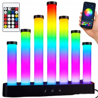 RGB LED Equalizer lampa so 7 stĺpcami, Music Sync a aplikáciou