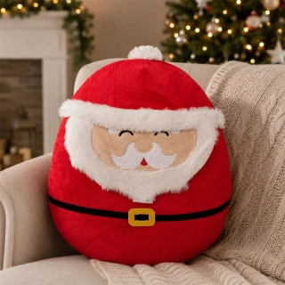 Plyšový vianočný vankúš Santa Claus 28 × 35 cm