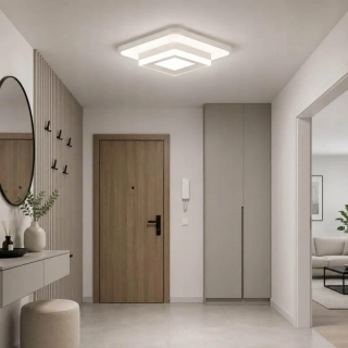 Stropné LED svietidlo biele 20 W 24 x 24 cm studená biela