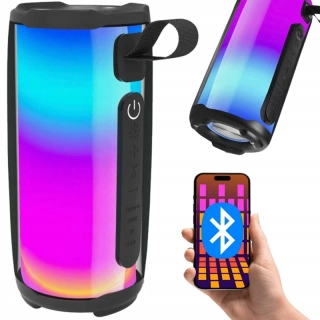Prenosný Bluetooth reproduktor s RGB osvetlením, FM rádiom, USB a microSD