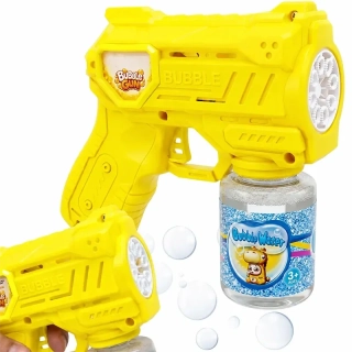 Automatická LED pištoľ na mydlové bubliny s LED žltá