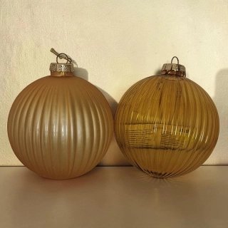 Zlatá vianočná guľa 10 cm