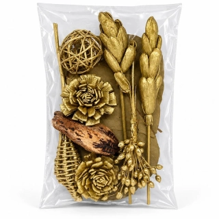Zlatá floristická sušina Winter Deco Mix Bag Gold