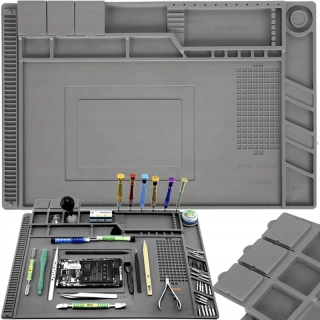Silikónová servisná podložka na spájkovanie 45 × 30 cm sivá