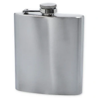 Matná nerezová ploskačka 210 ml strieborná