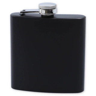 Turistická fľaša - ploskačka 180ml čierna