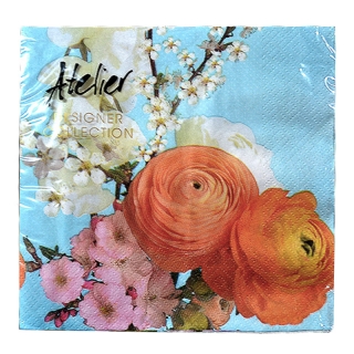 Servítky Atelier 33x33cm 20ks Rose I.