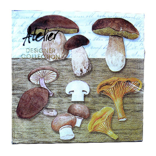 Servítky Atelier 33x33cm 20ks Huby