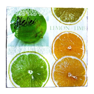 Servítky Atelier 33x33cm 20ks Lemon