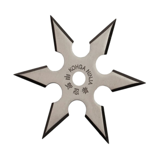 Hviezdica vrhacia Shuriken 10cm/6 hrotov strieborná