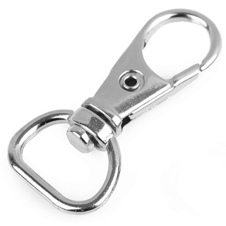 Karabínka prievlak nikel 4,5cm